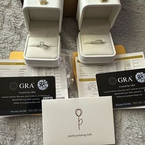 Wedding set in Moissanite and Sterling Silver with bonus eternity ring for free